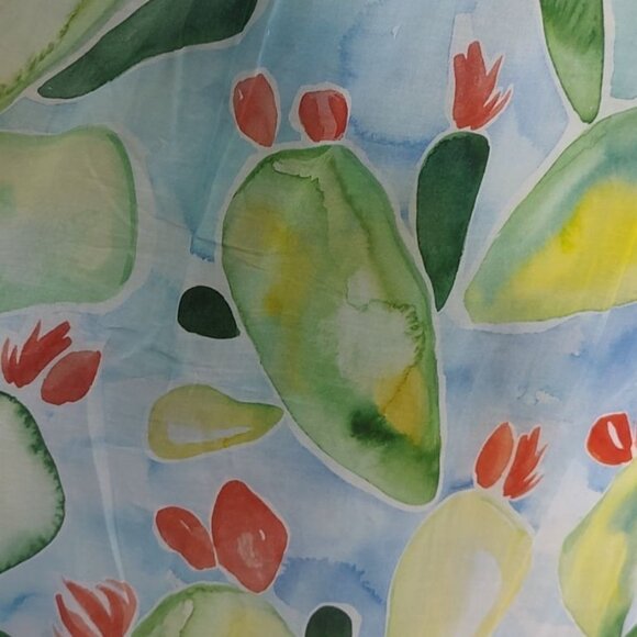 CHARO RUIZ IBIZA Maxi Dress XS Salamanca Barbary Fruits Blue Green Cotton Resor - Picture 12 of 16